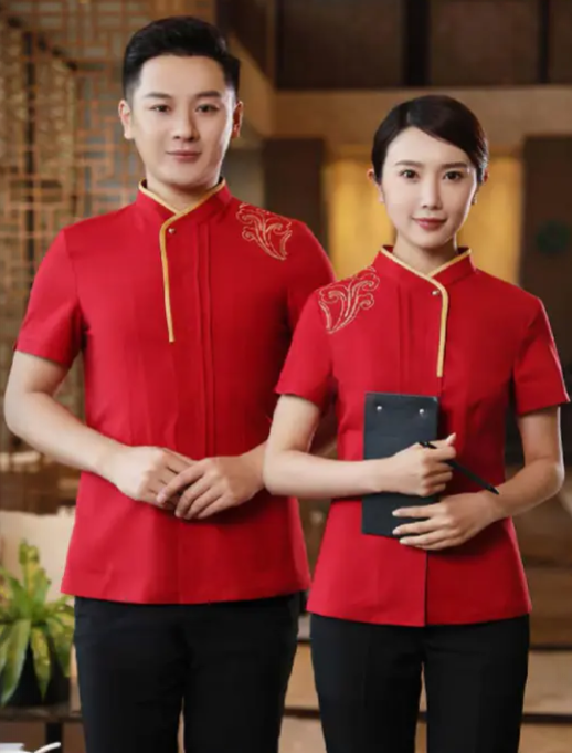 工作服，酒店工作服，紅色酒店工作服，工作服制服